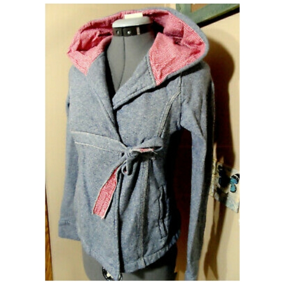 FUSE by DEBRA WEST Fleeced Jacket XS Denim blue Stretch knit High waist - Picture 2 of 6